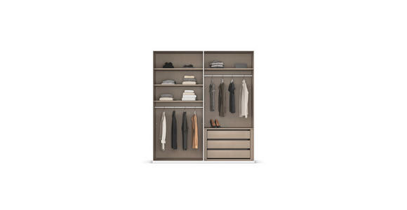 DREHTÜRENSCHRANK 201/223/61 cm,  in Graphitfarben, 4-türig  - Graphitfarben, Basics, Holzwerkstoff/Metall (201/223/61cm) - Novel