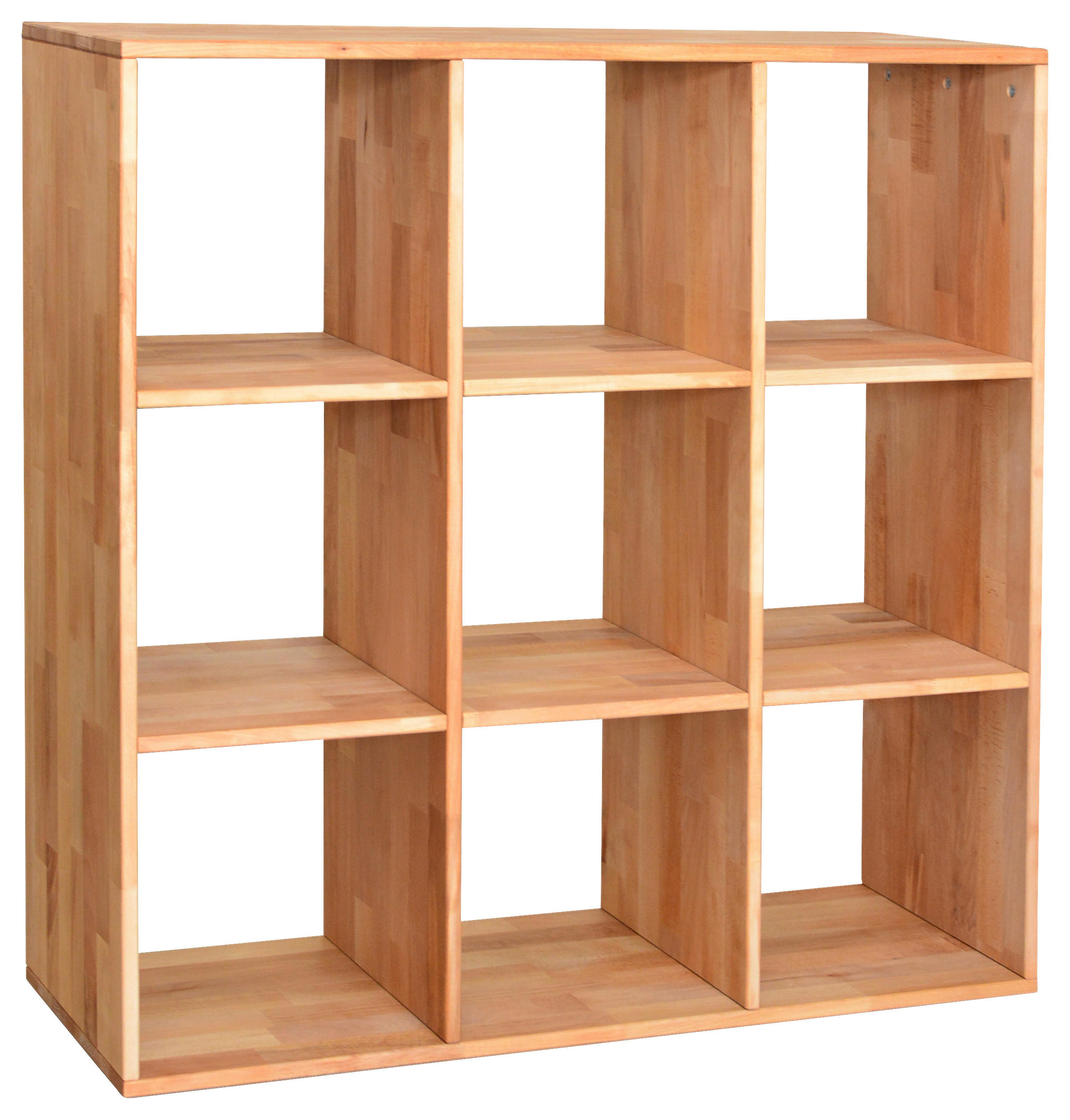 REGAL Kernbuche massiv Buchefarben  - Buchefarben, Natur, Holz (112/112/35cm) - Livetastic