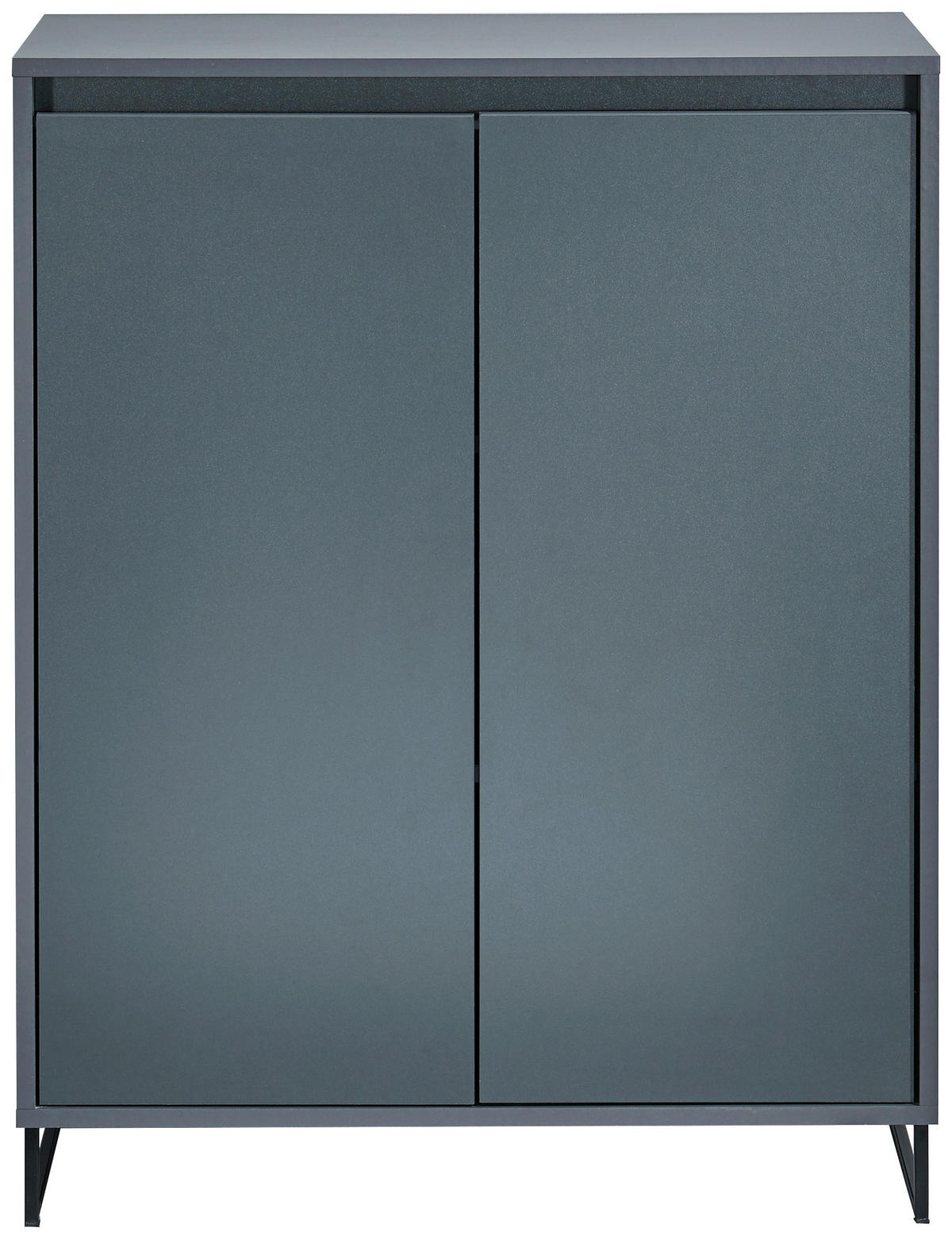KOMODA, antracit  - črna/antracit, Konvencionalno, kovina/leseni material (80/103/38cm) - MID.YOU