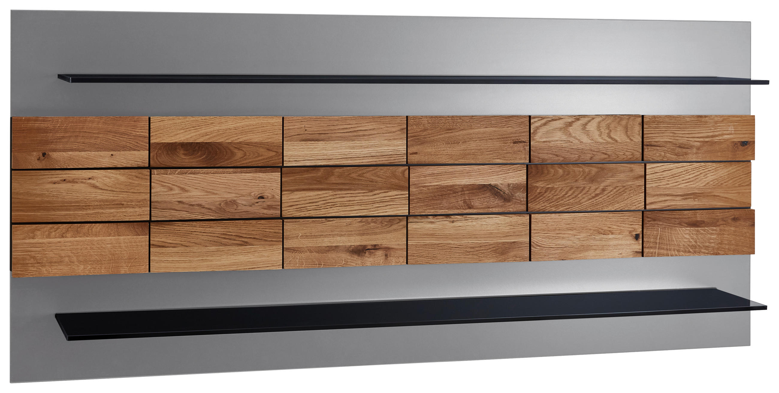 WANDBOARD  135/60,8/22,5 cm  - Kaschmir/Eichefarben, Design, Glas/Holz (135/60,8/22,5cm) - Novel