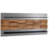 WANDBOARD  135/60,8/22,5 cm  - Kaschmir/Eichefarben, Design, Glas/Holz (135/60,8/22,5cm) - Novel