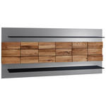 WANDBOARD  135/60,8/22,5 cm  - Kaschmir/Eichefarben, Design, Glas/Holz (135/60,8/22,5cm) - Novel
