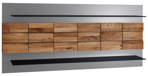 WANDBOARD  135/60,8/22,5 cm  - Kaschmir/Eichefarben, Design, Glas/Holz (135/60,8/22,5cm) - Novel