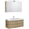 BADEZIMMER 3-teilig  in 122 cm  - Chromfarben/Eichefarben, KONVENTIONELL, Glas/Keramik (122cm) - Pelipal