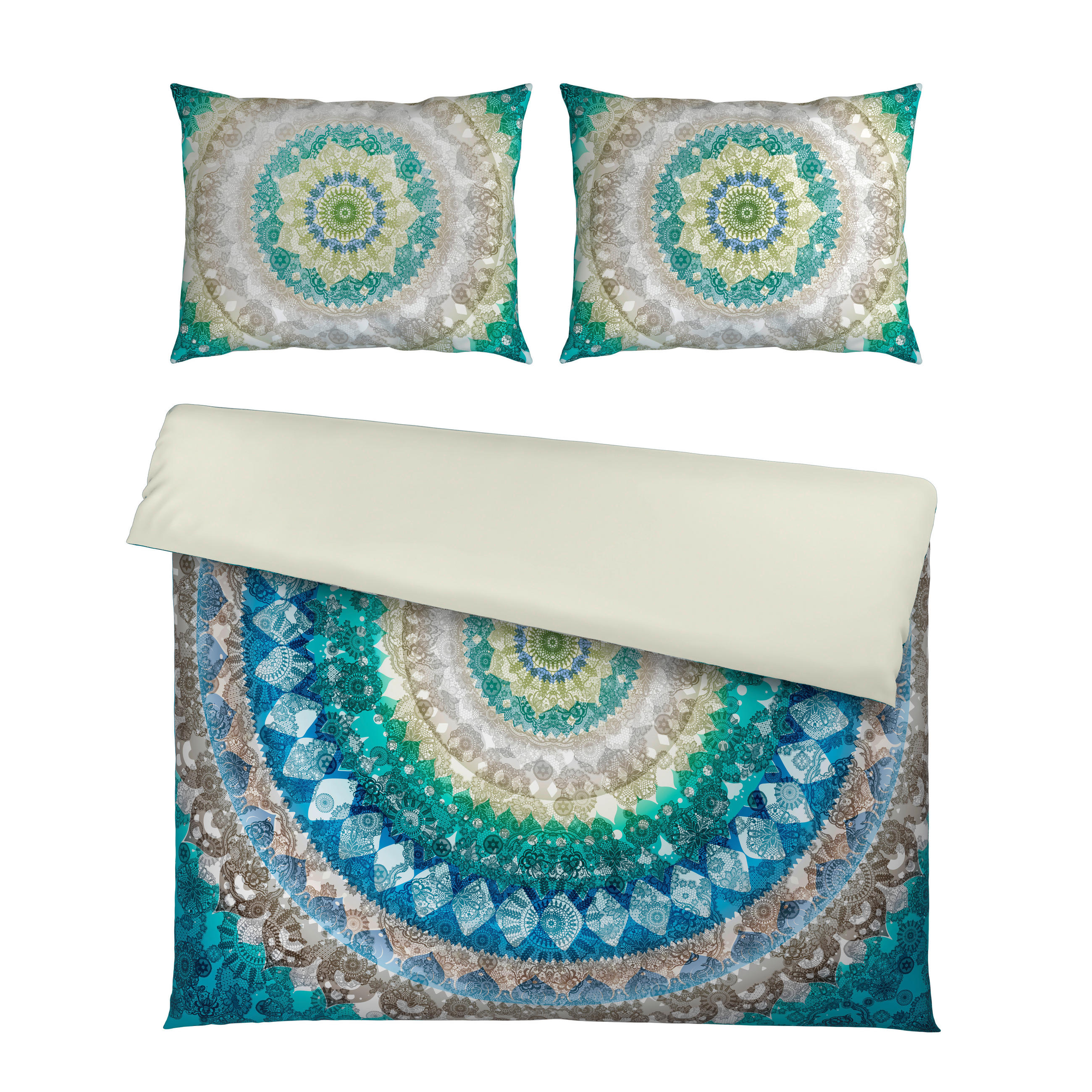 Lenjerie De Pat Cu Două Fețe 220/200 cm  - albastru, textil (220/200cm) - Novel