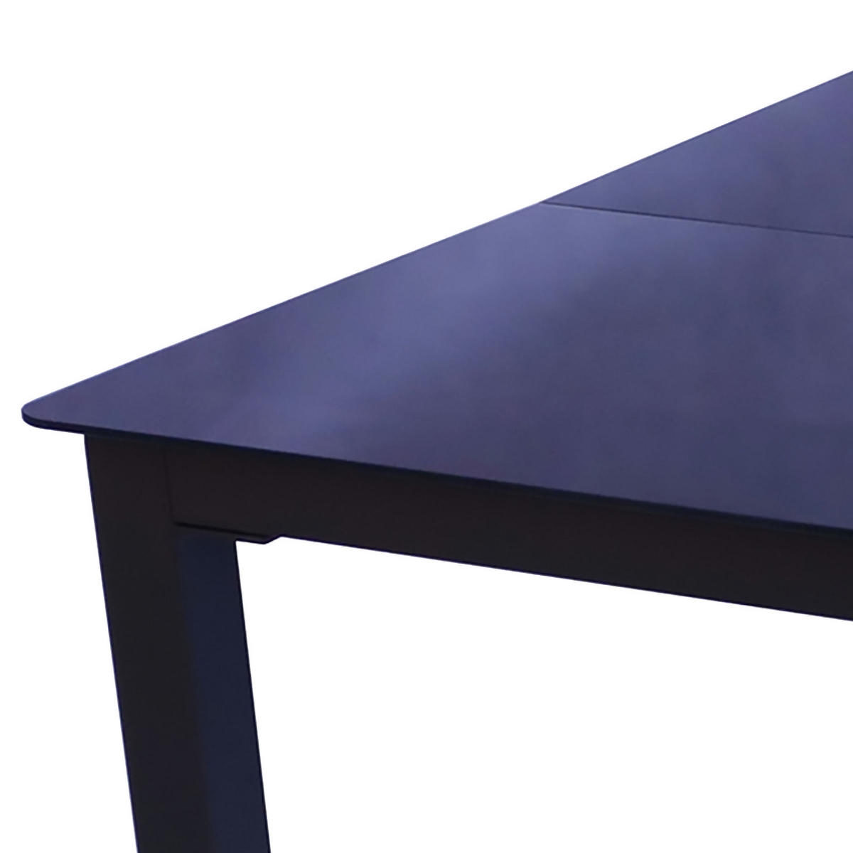 GARTENTISCH Metall, Glas Schwarz rechteckig  - Schwarz, Basics, Glas/Metall (190/80/73cm) - MID.YOU
