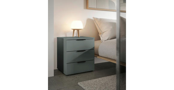 NACHTSCHRANK 45/61/40 cm - Salbeigrün/Schwarz, Basics, Holzwerkstoff/Kunststoff (45/61/40cm) - Carryhome