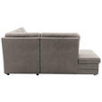 ECKSOFA Grau Mikrofaser  - Beige/Alufarben, KONVENTIONELL, Textil/Metall (219/239cm) - Carryhome