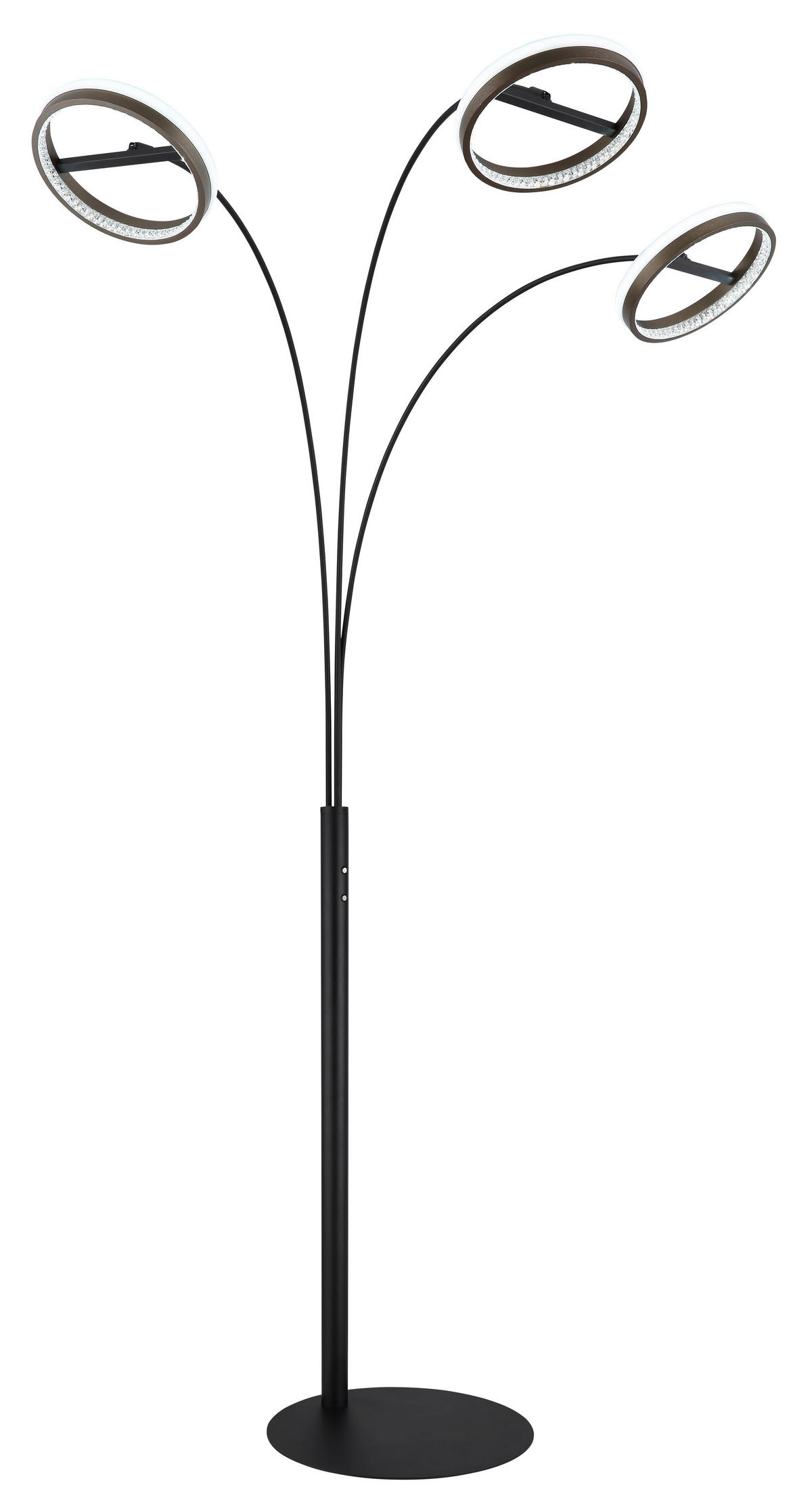 LED-GOLVLAMPA DELLA 83,7/102,3/190,2 cm    - klar/vit, Design, metall/plast (83,7/102,3/190,2cm) - Globo