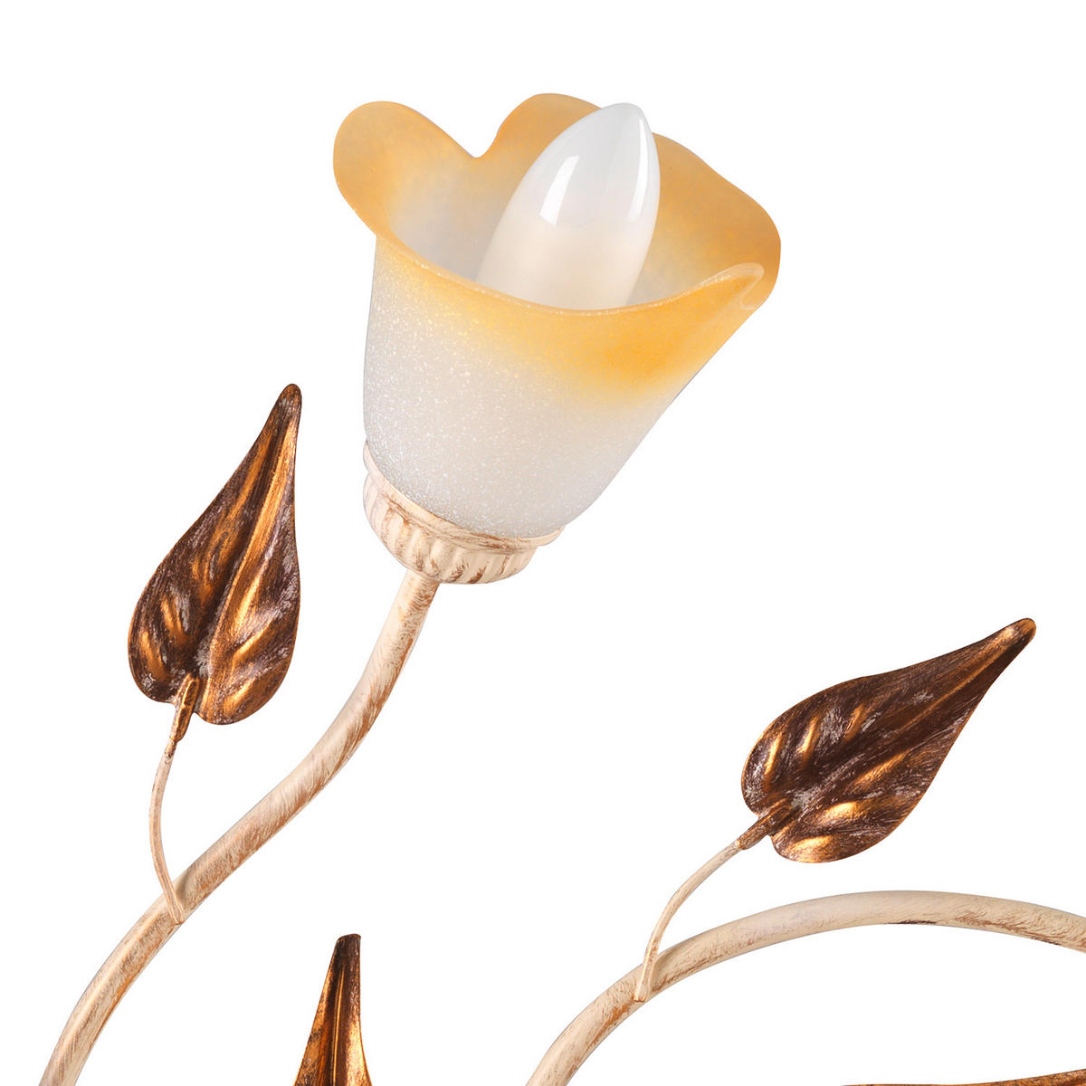 STROPNÉ SVIETIDLO, 70/70/20 cm - biela/béžová, Natur, kov/sklo (70/70/20cm)