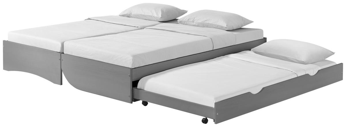 AUSZIEHBETT 90/200 cm  in Grau  - Naturfarben/Grau, Basics, Holz/Kunststoff (90/200cm) - MID.YOU