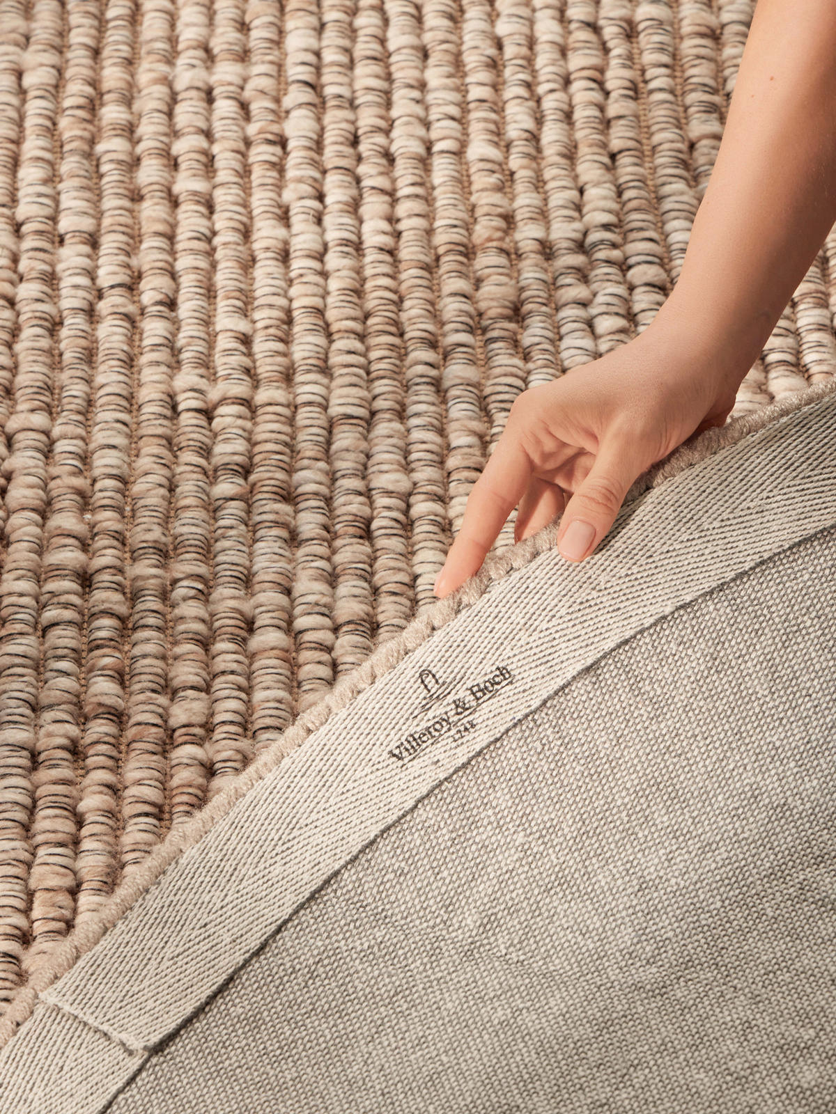 HANDWEBTEPPICH Wohnzimmer 200 cm Kollektion 1852 Wilma Multicolor, Beige rund  - Beige/Multicolor, Basics, Textil (200cm) - Villeroy & Boch