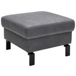 HOCKER in Textil Grau  - Beige/Schwarz, Design, Textil/Metall (70/45/70cm) - Hom`in