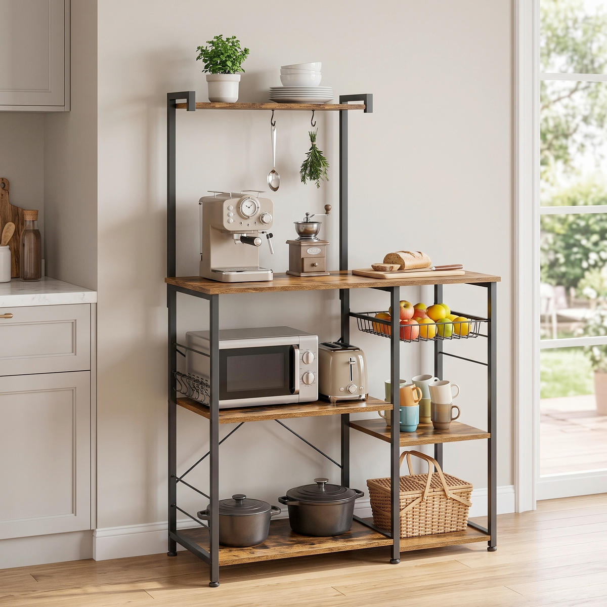 REGAL Schwarz, Dunkelbraun  - Dunkelbraun/Schwarz, Trend, Holzwerkstoff/Metall (90/132/40cm) - MID.YOU