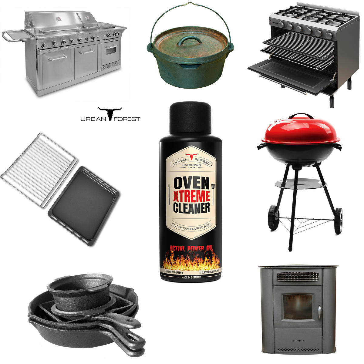 BACKOFEN- & GRILLREINIGER - Basics (500ml) - Urban Forest