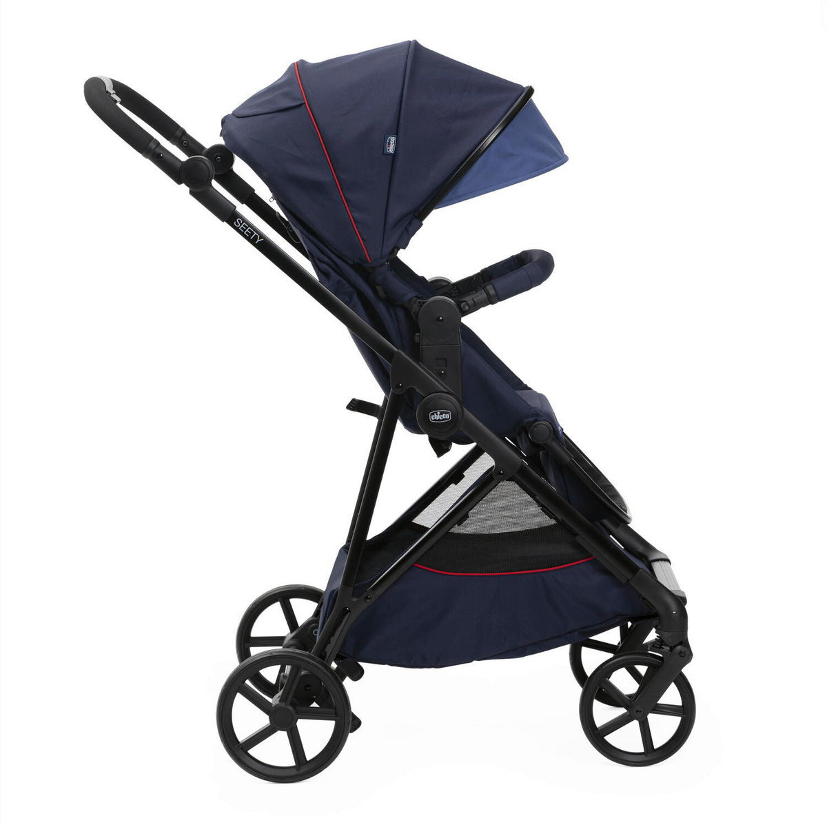 BUGGY SEETY  - Blau/Schwarz, Basics, Textil/Metall (55/73/99-110cm) - Chicco