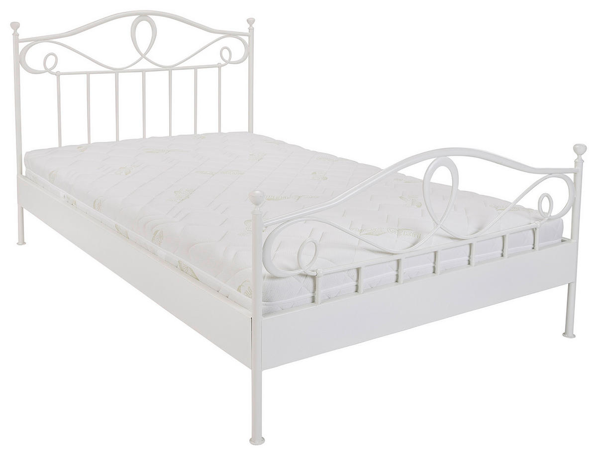 BETT 120/200 cm Weiß  - Weiß, KONVENTIONELL, Metall (120/200cm) - Hasena