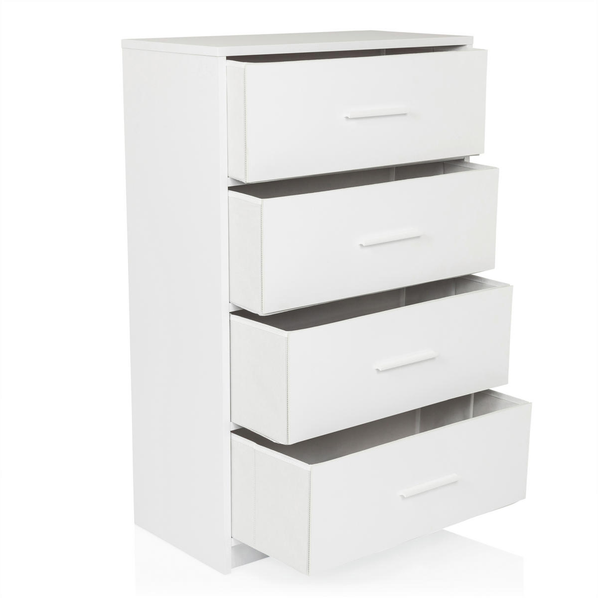 KOMMODE  in 58/91,5/30 cm  - Weiß, KONVENTIONELL, Holzwerkstoff/Metall (58/91,5/30cm) - MID.YOU