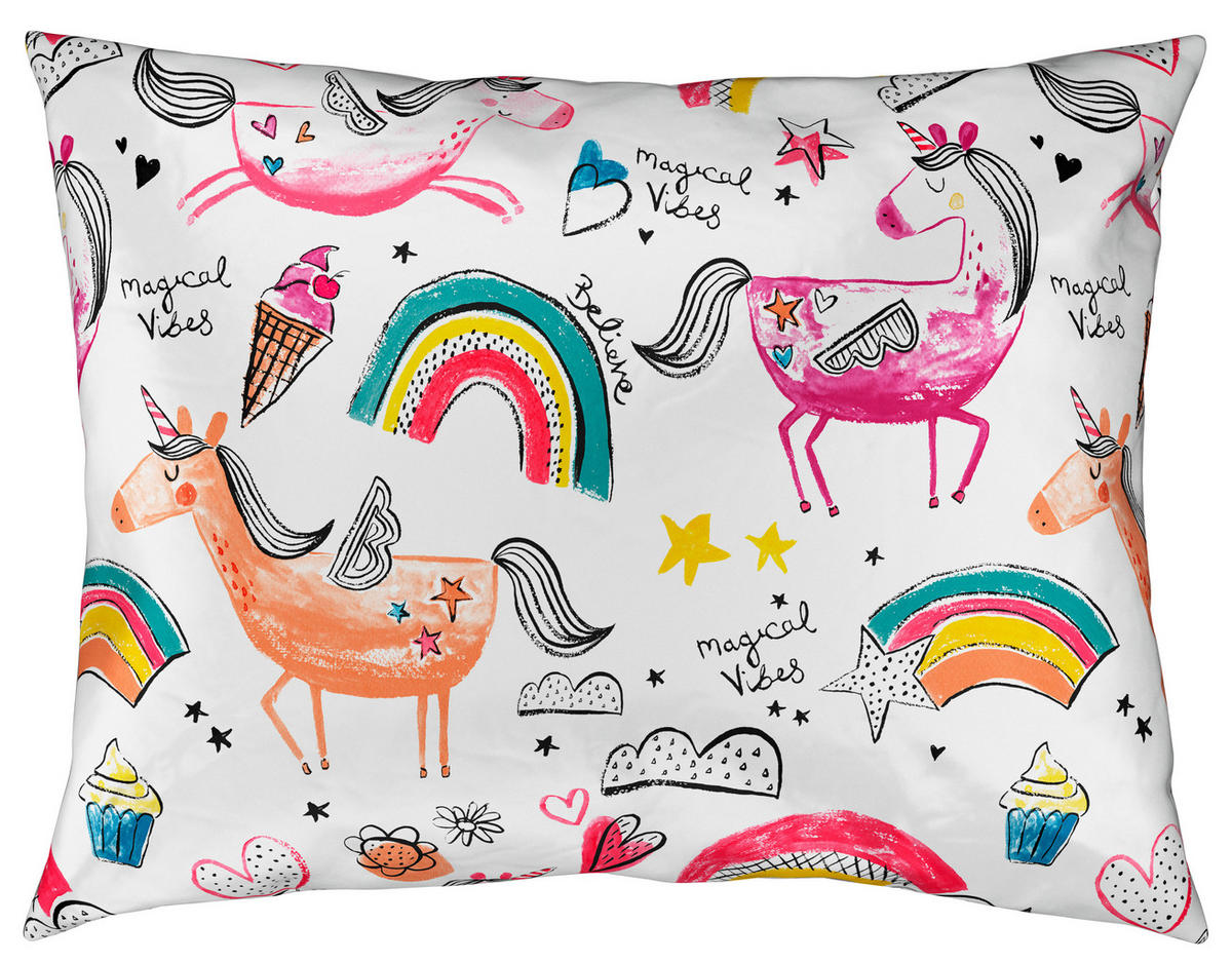 DETSKÉ OBLIEČKY S JEDNOROŽCAMI 140/200 cm  - pink, Konventionell, textil (140/200cm) - Ben'n'jen