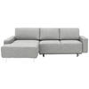 ECKSOFA  in Mikrovelours Naturfarben  160/248 cm  - Alufarben/Naturfarben, Design, Textil/Metall (160/248cm) - Sedda