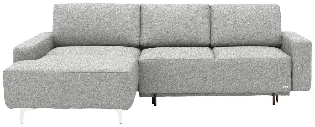 ECKSOFA  in Mikrovelours Naturfarben  160/248 cm  - Alufarben/Naturfarben, Design, Textil/Metall (160/248cm) - Sedda