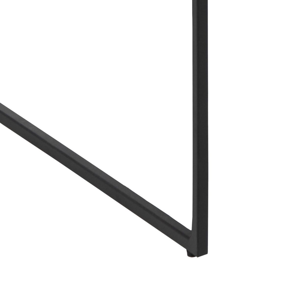 KONFERENČNÍ STOLEK, černá, kov, kompozitní dřevo, 80/80/48 cm - černá, Moderní, kov/kompozitní dřevo (80/80/48cm) - Hom`in