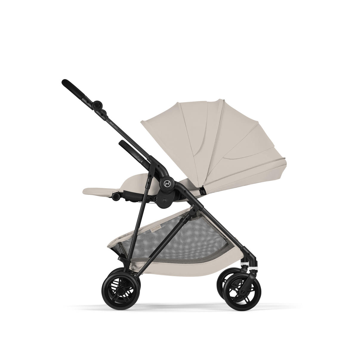 KINDERWAGEN Melio Carbon  - Hellgrau/Schwarz, Basics, Textil/Metall (82-91/49/96,5 - 107cm) - cybex GOLD