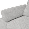 ECKSOFA in Chenille, Flachgewebe Ecru  - Ecru/Schwarz, Design, Textil/Metall (318/165cm) - Xora