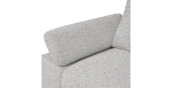 ECKSOFA in Chenille, Flachgewebe Ecru  - Ecru/Schwarz, Design, Textil/Metall (318/165cm) - Xora