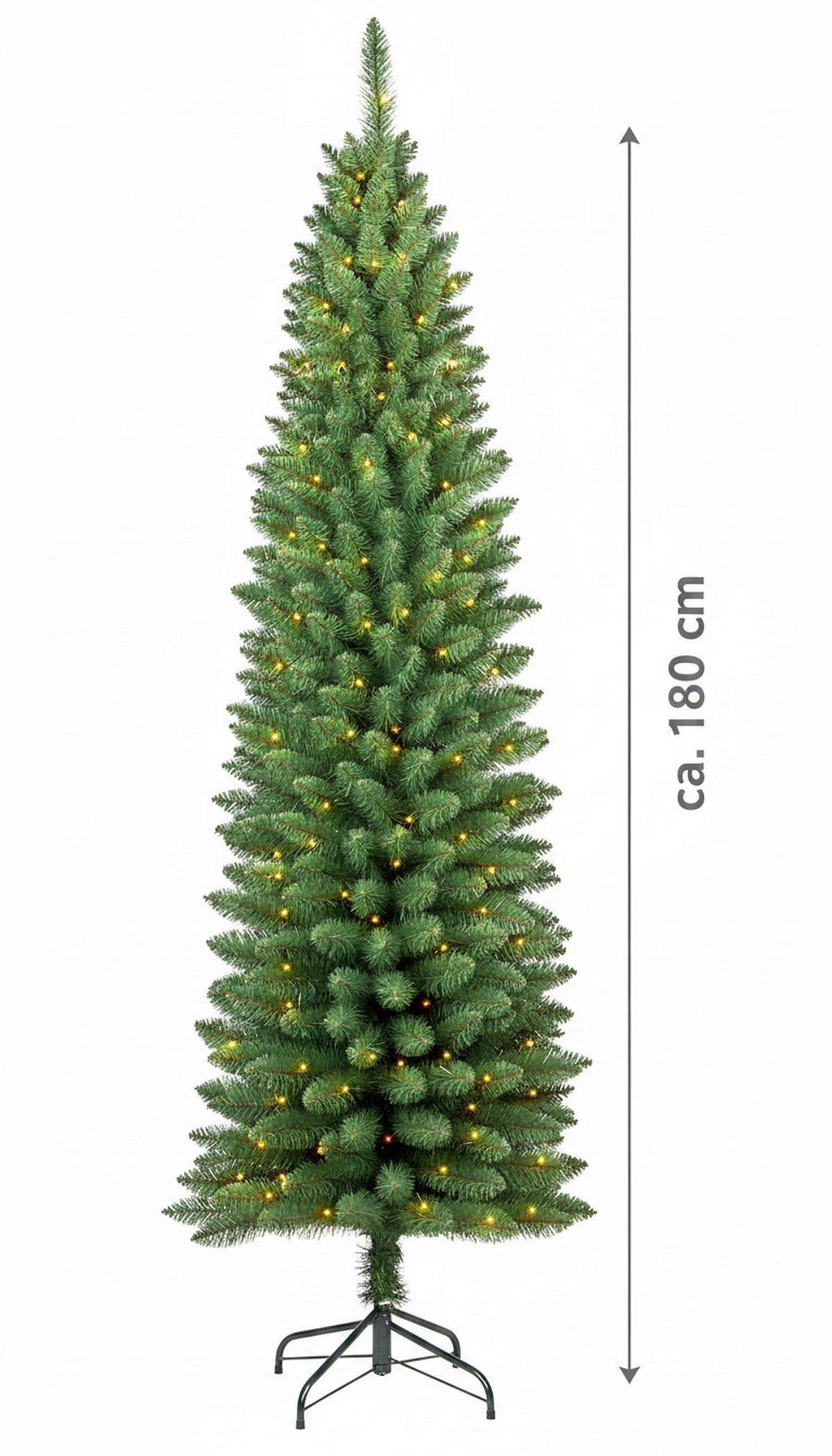 WEIHNACHTSBAUM 180 cm  - Dunkelgrün, Basics, Kunststoff/Metall (55/150cm)