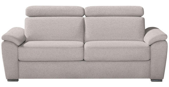 SCHLAFSOFA Webstoff Naturfarben - Chromfarben/Naturfarben, KONVENTIONELL, Textil/Metall (206/86/98cm) - Novel