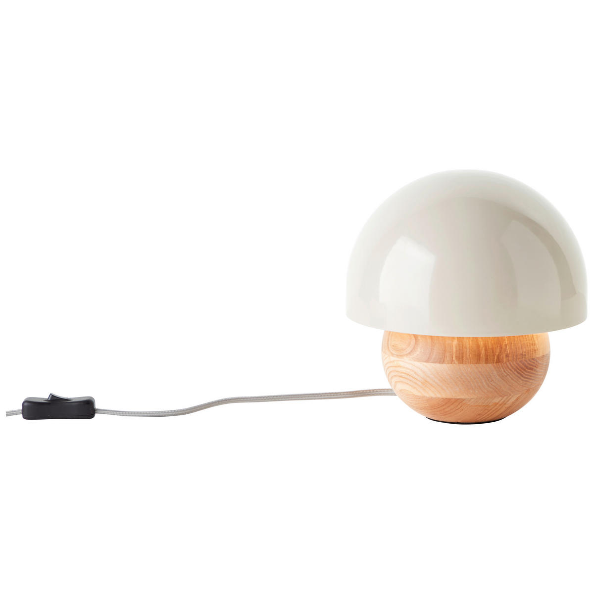 TISCHLEUCHTE 20/20,2 cm   - Hellbraun/Grau, Basics, Holz/Metall (20/20,2cm)