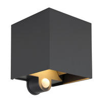 AUßENWANDLEUCHTE Veronika 10/10/12,5 cm   - Anthrazit, Design, Kunststoff/Metall (10/10/12,5cm) - Globo