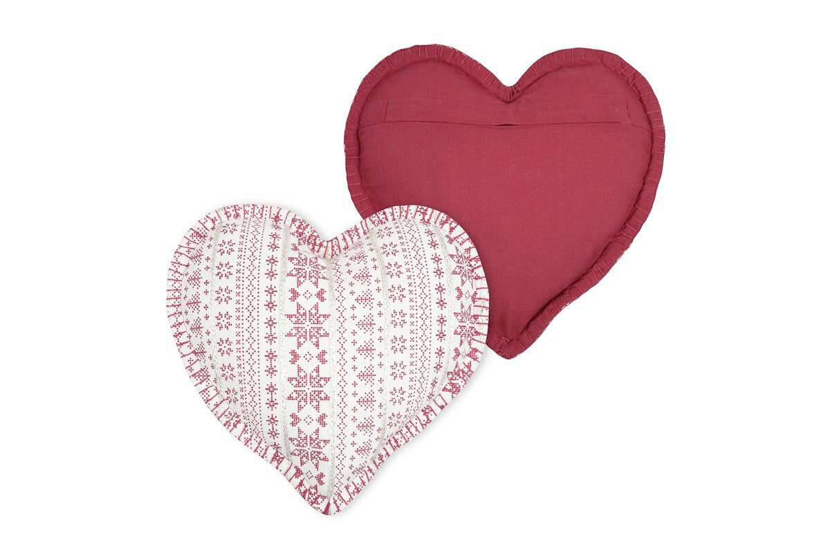 OKRASNA BLAZINA  VALGENIS   30/30 cm          - rdeča/bela, Design, tekstil (30/30cm) - X-Mas