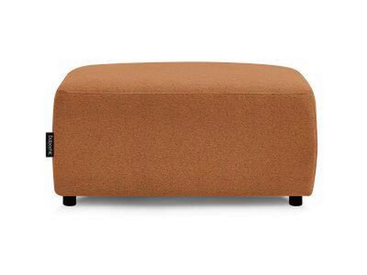 HOCKER ATILLA Flachgewebe Orange  - Schwarz/Orange, MODERN, Kunststoff/Textil (92/44/48cm)