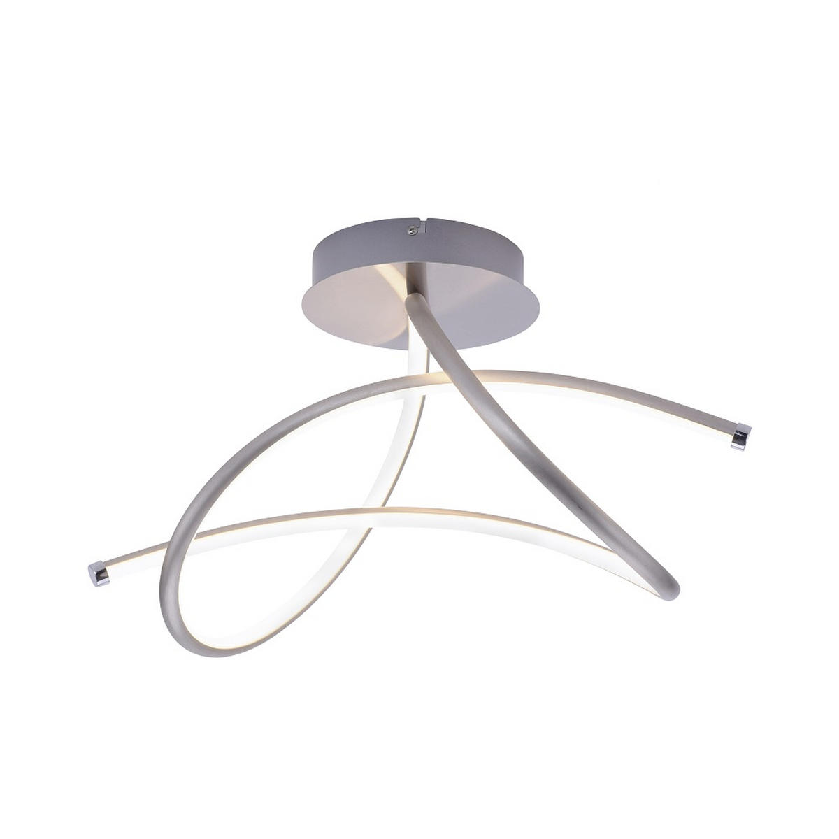 PLAFONIERĂ CU LED - alb/culoare aluminiu, Design, plastic/metal (51/23/28cm)
