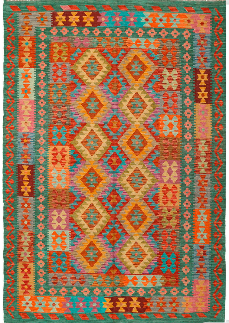 ORIJENTALNI TEPIH 150/200 cm višebojno KELIM VINTAGE - višebojno, Konvencionalno, tekstil (150/200cm) - Cazaris