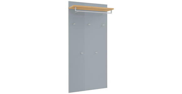 GARDEROBENPANEEL  in 80/170/27 cm  - Eichefarben/Grau, Design, Glas/Holz (80/170/27cm) - Novel