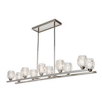 KRONLEUCHTER  123.8 /39.4/25.7 cm   - Nickelfarben, Konventionell, Glas/Metall (123.8 /39.4/25.7cm) - Elstead Lighting