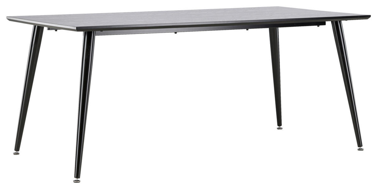 ESSTISCH in Metall, Holzwerkstoff 180/90/75 cm  - Schwarz, Design, Holzwerkstoff/Metall (180/90/75cm) - Livetastic