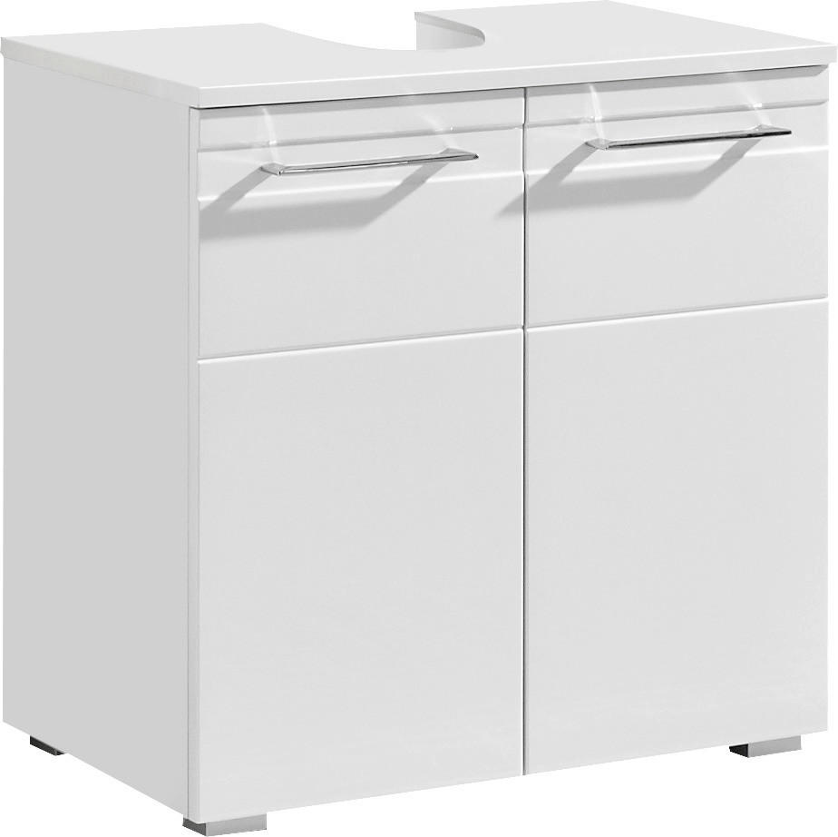 WASCHBECKENUNTERSCHRANK 60/61/38 cm  - Chromfarben/Silberfarben, KONVENTIONELL, Holzwerkstoff/Metall (60/61/38cm) - Xora