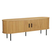 LOWBOARD  in 150/55/40 cm  - Schwarz/Naturfarben, Design, Holzwerkstoff/Metall (150/55/40cm) - Livetastic