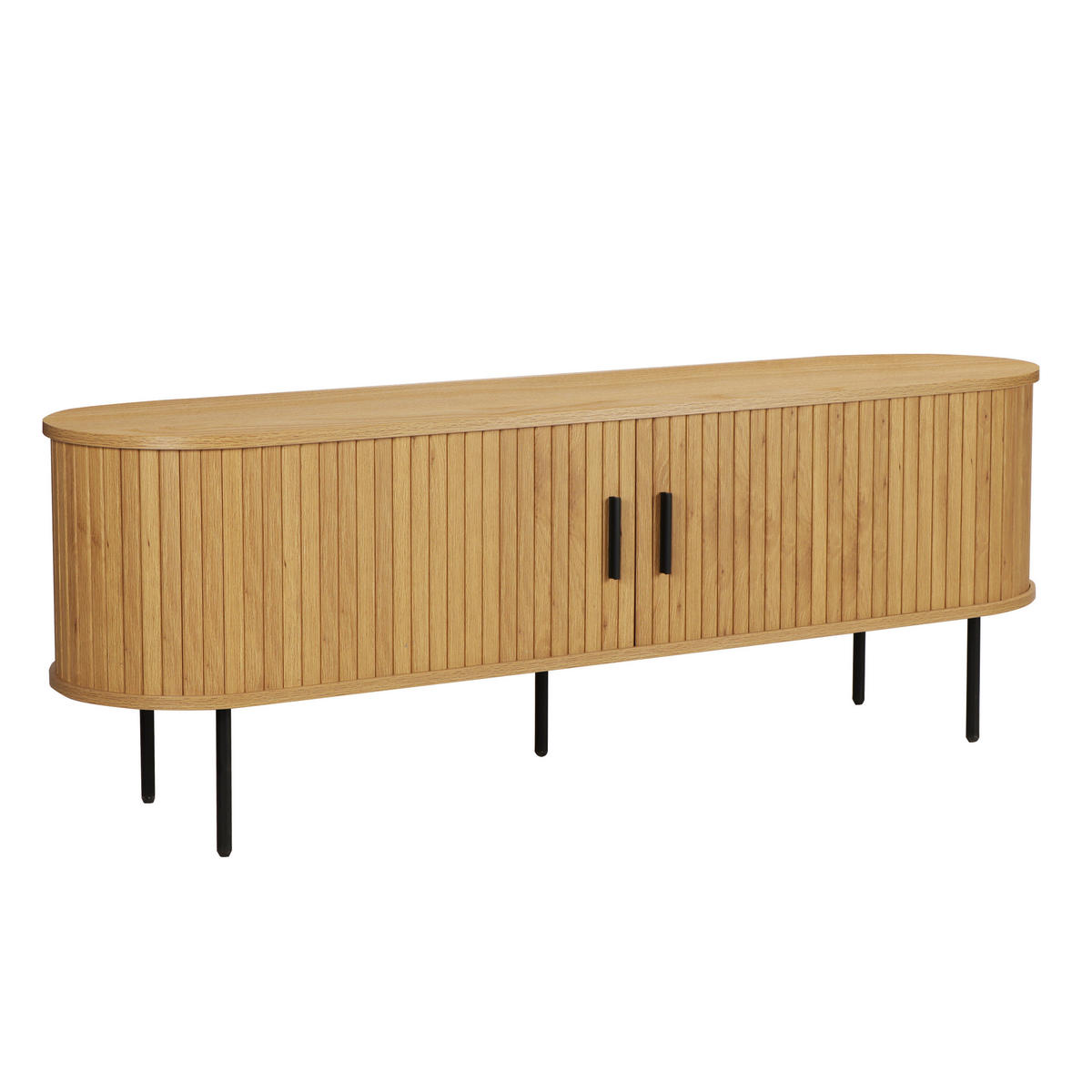 LOWBOARD  in 150/55/40 cm  - Schwarz/Naturfarben, Design, Holzwerkstoff/Metall (150/55/40cm) - Livetastic