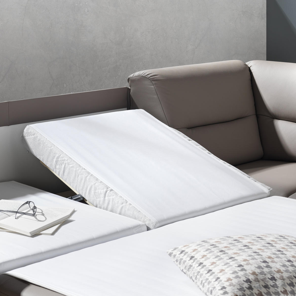 ECKSOFA in Echtleder Taupe  226/208 cm  - Taupe, KONVENTIONELL, Leder (226/208cm) - Sedda