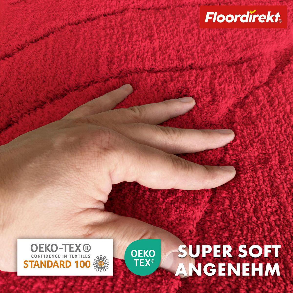 BADEMATTE Maris Rot 80/150 cm  - Rot, Basics, Kunststoff/Textil (80/150cm) - Floordirekt