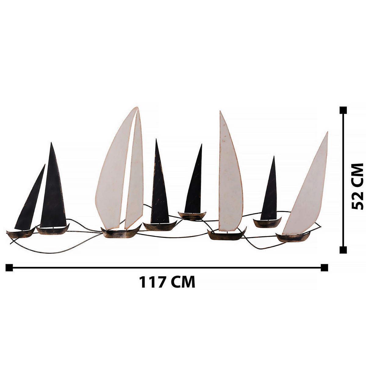 METALLBILD  - Multicolor, Basics, Metall (117/52cm)