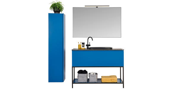 BADEZIMMER in 120 cm - Dunkelblau, Design, Glas/Holzwerkstoff (120cm) - Dieter Knoll
