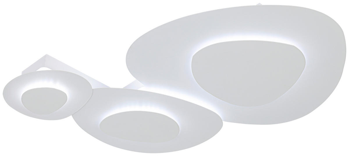 DECKENLEUCHTE    60/45/6 cm  - Weiß, Design, Kunststoff/Metall (60/45/6cm) - Collet's Monde