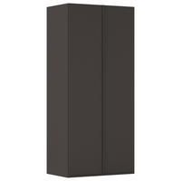 DREHTÜRENSCHRANK 101/223/61 cm,  in Graphitfarben, 2-türig  - Graphitfarben, Basics, Holzwerkstoff/Metall (101/223/61cm) - Novel
