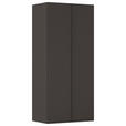 DREHTÜRENSCHRANK 101/235/61 cm,  in Graphitfarben, 2-türig  - Graphitfarben, Basics, Holzwerkstoff/Metall (101/235/61cm) - Novel